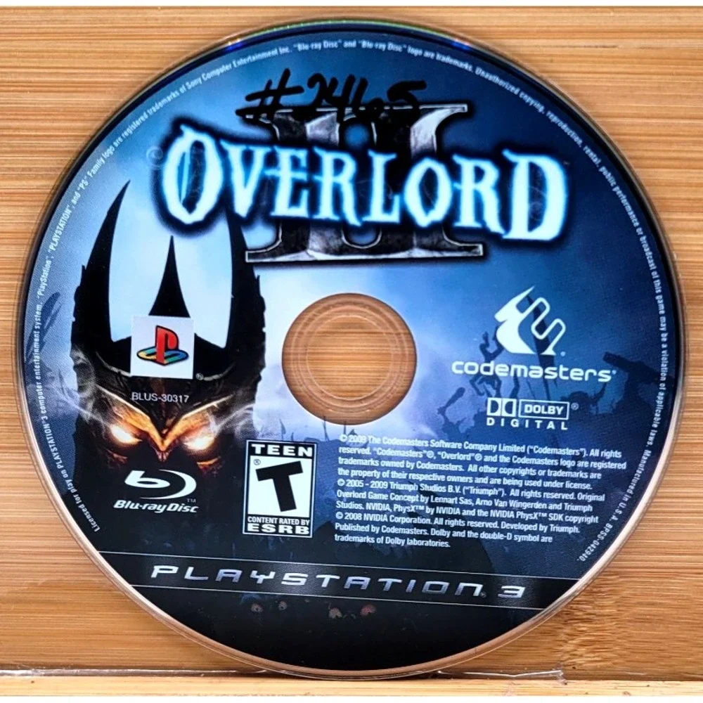 Overlord II (Sony PlayStation 3, 2009) DISC‎ ONLY